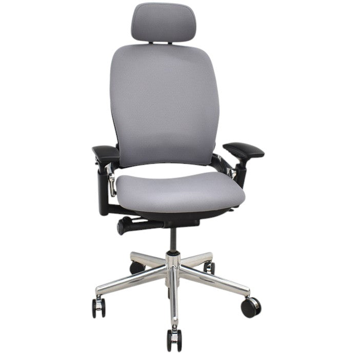 【中古】スチールケース リープV2 可動肘 ランバーサポート ポリッシュ ヘッドレスト USモデル ポリッシュ 2025040803【中古オフィス家具】