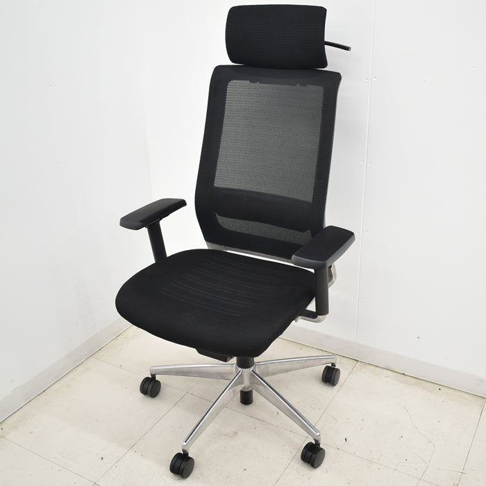 【中古】コクヨ エアフォート ヘッドレスト 可動肘 エアランバーサポート ポリッシュ 2025041203【中古オフィス家具】