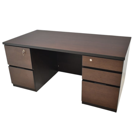 【中古】イトーキ X09シリーズ 役員用両袖机 W1600 2025041401【中古オフィス家具】