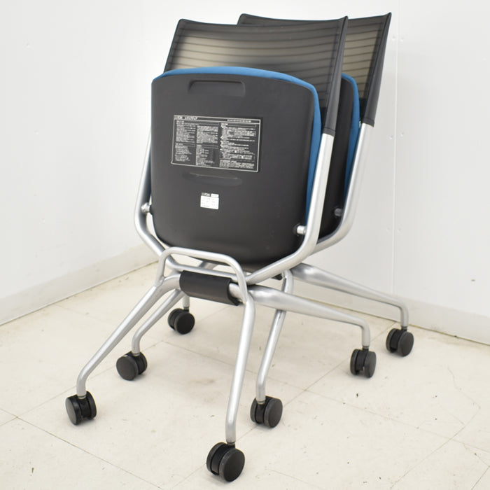 【中古】イトーキ レクシブ ミーティングチェア ネスティングチェア 幅470 2025041502【中古オフィス家具】