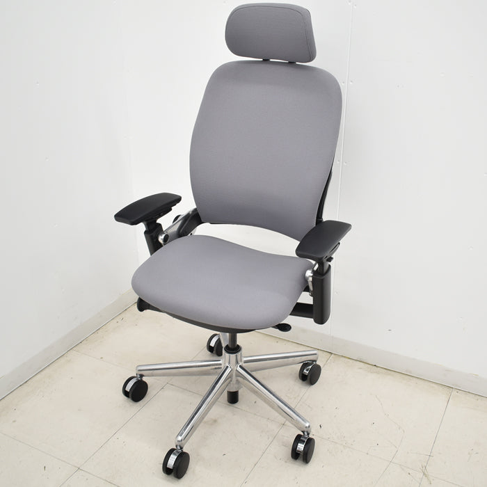 【中古】スチールケース リープV2 可動肘 ランバーサポート ポリッシュ ヘッドレスト USモデル ポリッシュ 2025041504【中古オフィス家具】
