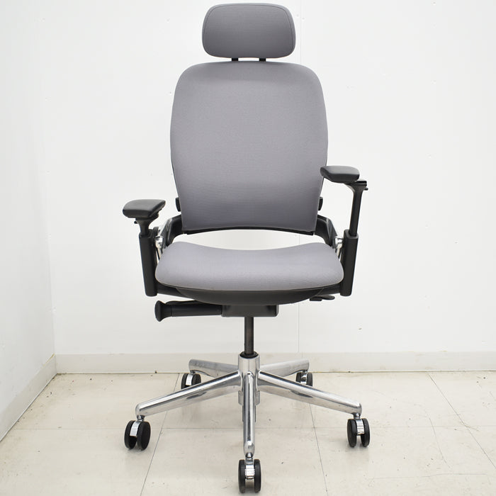 【中古】スチールケース リープV2 可動肘 ランバーサポート ポリッシュ ヘッドレスト USモデル ポリッシュ 2025041504【中古オフィス家具】