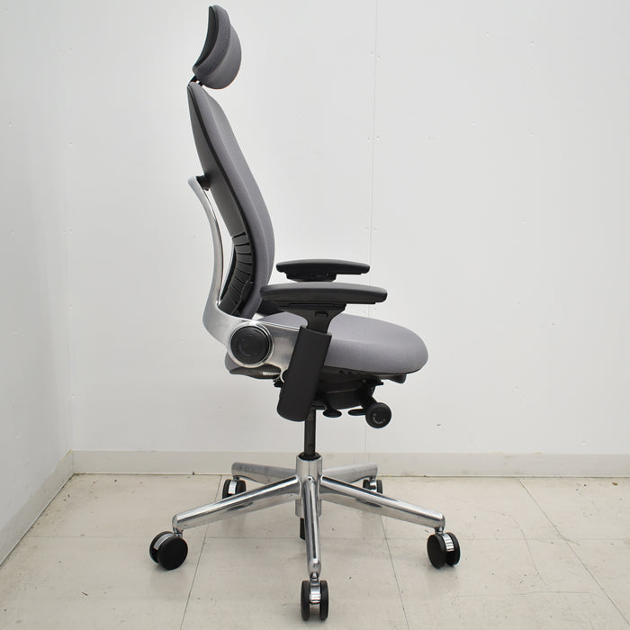 【中古】スチールケース リープV2 可動肘 ランバーサポート ポリッシュ ヘッドレスト USモデル ポリッシュ 2025041504【中古オフィス家具】