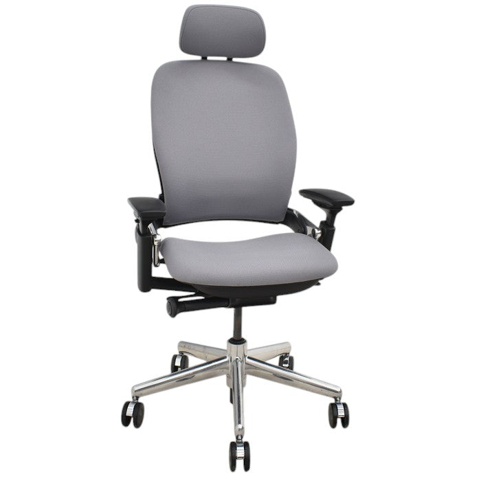 【中古】スチールケース リープV2 可動肘 ランバーサポート ポリッシュ ヘッドレスト USモデル ポリッシュ 2025041504【中古オフィス家具】