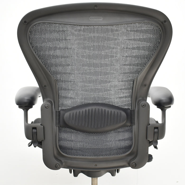 【中古】ハーマンミラー アーロンチェア Bサイズ フル装備 ランバーサポート タキシードメッシュ 肘レバータイプ 2025042204【中古オフィス家具】