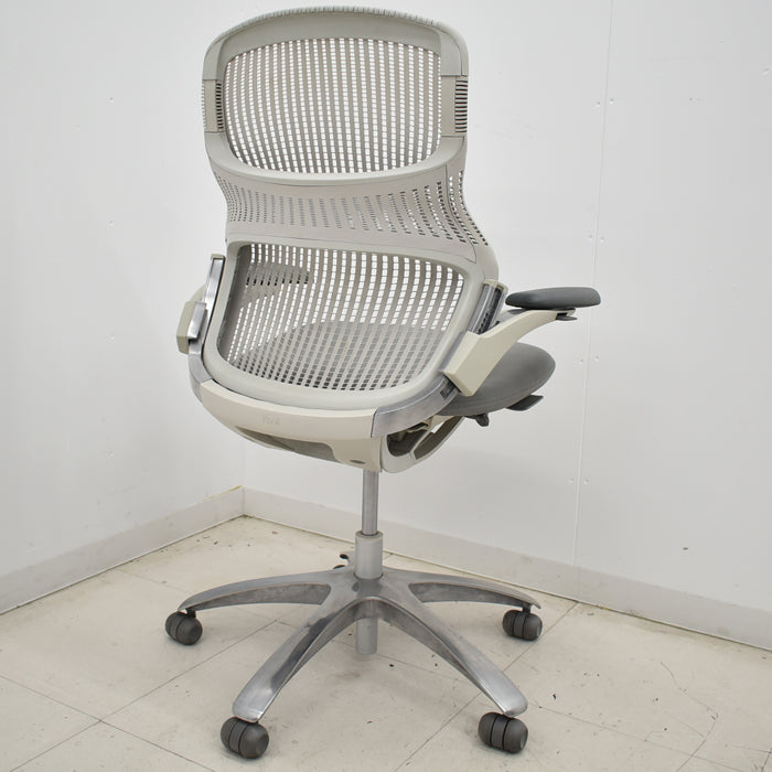 【中古】Knoll ジェネレーション 可動肘(ハイパフォーマンス肘)ポリッシュ脚 2025042303【中古オフィス家具】