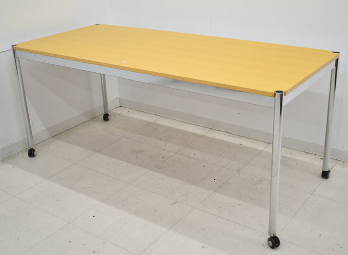 【中古】USM Haller ハラーテーブル キャスター付 幅1750 2025050803【中古オフィス家具】