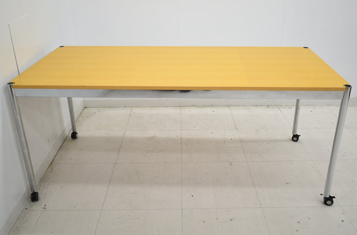 【中古】USM Haller ハラーテーブル キャスター付 幅1750 2025050804【中古オフィス家具】