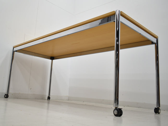【中古】USM Haller ハラーテーブル キャスター付 幅1750 2025050804【中古オフィス家具】