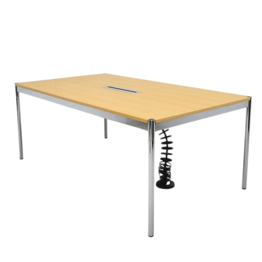 【中古】USM Haller ハラーテーブル 配線口 コード受 ケーブルガイド付 幅1750 2025051004【中古オフィス家具】