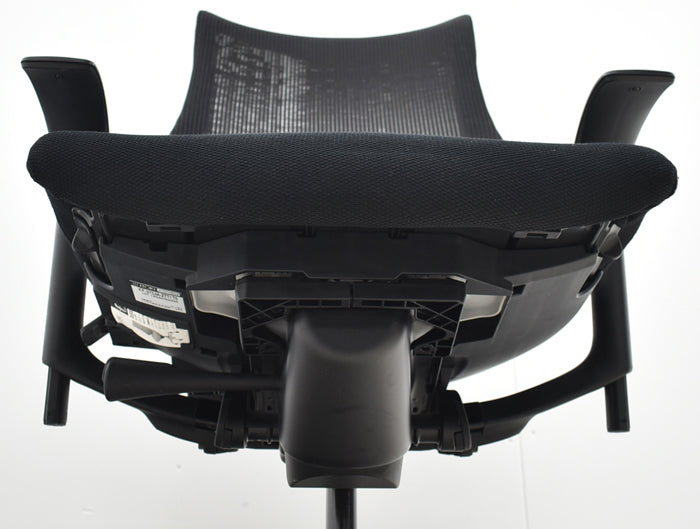 【中古】イトーキ f・エフチェア ハイバック 可動肘 ストライプメッシュ シルバー脚 2025051303【中古オフィス家具】