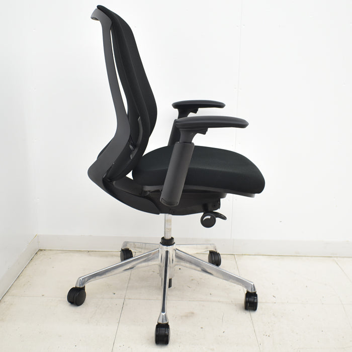 【中古】オカムラ シルフィー ハイバック 可動肘 バックカーブアジャスト 前傾機能 ポリッシュ 2025051403【中古オフィス家具】