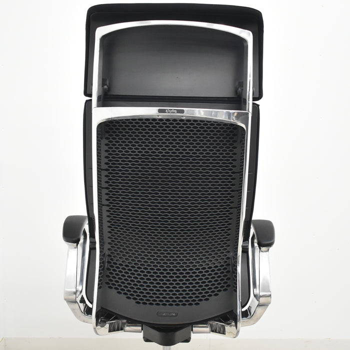 【中古】オカムラ デューク エクストラハイバック(可動ヘッドレスト)固定肘 ランバーサポート ポリッシュ 2018年製 2025060203【中古オフィス家具】