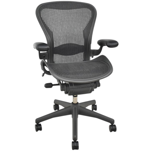 【中古】ハーマンミラー アーロンチェア Bサイズ フル装備 ランバーサポート 2025060902【中古オフィス家具】