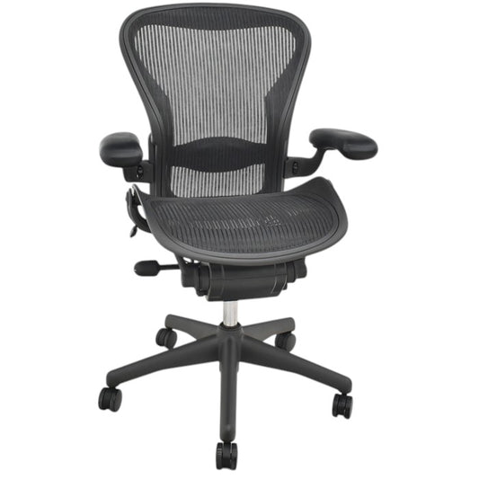 【中古】ハーマンミラー アーロンチェア Bサイズ フル装備 ランバーサポート 2025060904【中古オフィス家具】