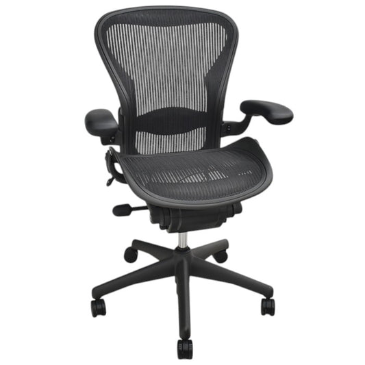 【中古】ハーマンミラー アーロンチェア Bサイズ フル装備 ランバーサポート 2025060908【中古オフィス家具】