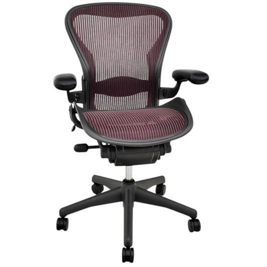 【中古】ハーマンミラー アーロンチェア Bサイズ 可動肘 ランバーサポート 2025061603【中古オフィス家具】