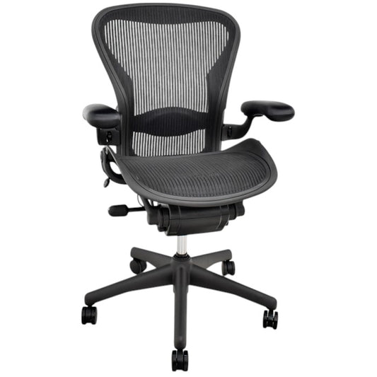【中古】ハーマンミラー アーロンチェア Bサイズ フル装備 ランバーサポート 2025061607【中古オフィス家具】