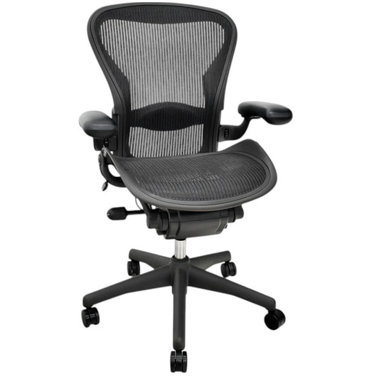 【中古】ハーマンミラー アーロンチェア Bサイズ フル装備 ランバーサポート 2025061701【中古オフィス家具】