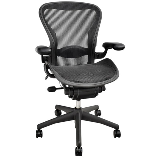 【中古】ハーマンミラー アーロンチェア Bサイズ フル装備 ランバーサポート 2025061801【中古オフィス家具】