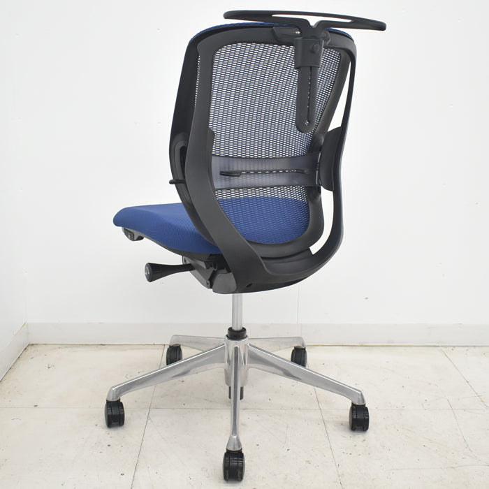 【中古】オカムラ シルフィー ローバック 肘なし バックカーブアジャスト 前傾機能 ハンガー ポリッシュ脚 ランバーサポート 2025070804【中古オフィス家具】