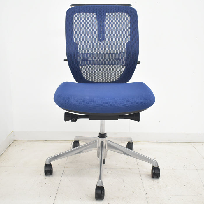 【中古】オカムラ シルフィー ローバック 肘なし バックカーブアジャスト 前傾機能 ハンガー ポリッシュ脚 ランバーサポート 2025070804【中古オフィス家具】