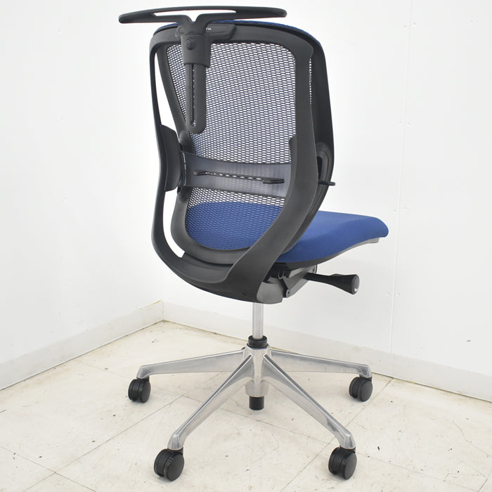 【中古】オカムラ シルフィー ローバック 肘なし バックカーブアジャスト 前傾機能 ハンガー ポリッシュ脚 ランバーサポート 2025070804【中古オフィス家具】