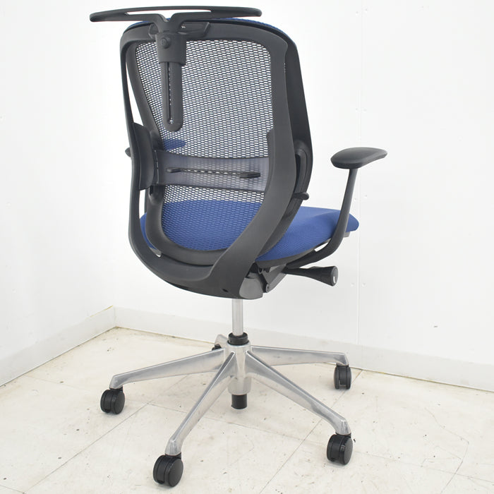 【中古】オカムラ シルフィー ローバック 固定肘 バックカーブアジャスト 前傾機能 ハンガー ポリッシュ脚 ランバーサポート 2025070806【中古オフィス家具】