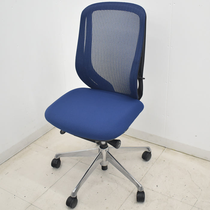 【中古】オカムラ シルフィー ハイバック 肘なし バックカーブアジャスト 前傾機能 ポリッシュ脚 2025070901【中古オフィス家具】