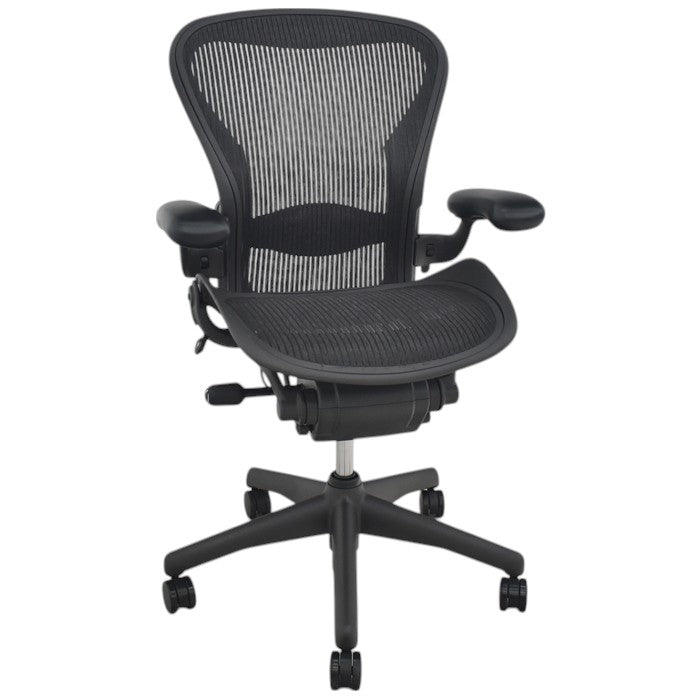 【中古】ハーマンミラー アーロンチェア Bサイズ 可動肘 ランバーサポート 2025071004【中古オフィス家具】