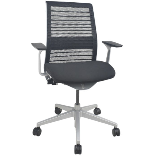 【中古】スチールケース シンク2 固定肘 ランバーサポート プラチナフレーム 2025071603【中古オフィス家具】