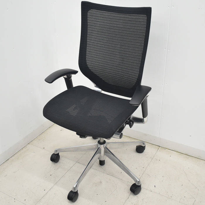 【中古】オカムラ バロン ハイバック 可動肘 ポリッシュ 2025071702【中古オフィス家具】