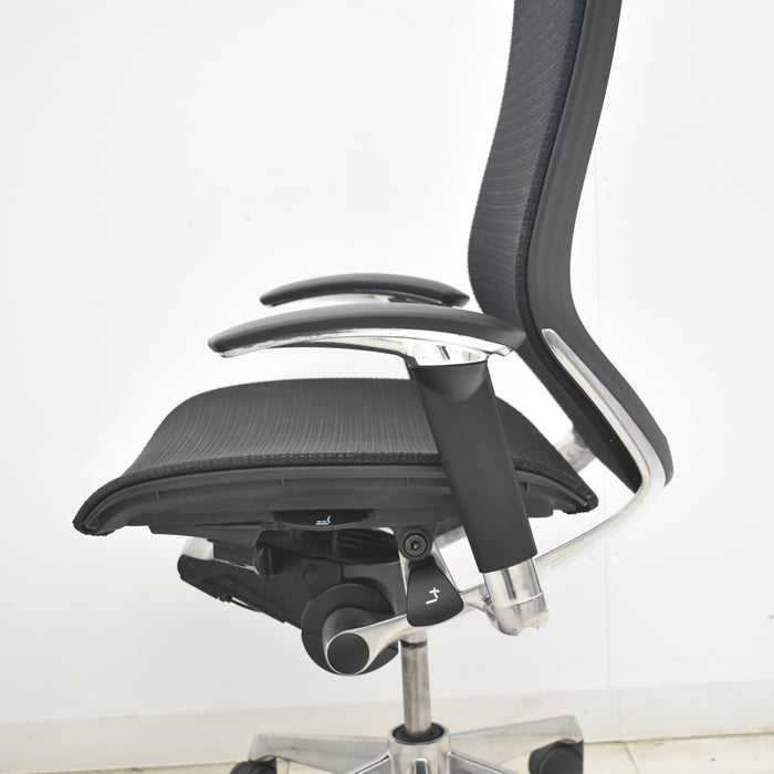 【中古】オカムラ バロン ハイバック 可動肘 ポリッシュ 2025071702【中古オフィス家具】