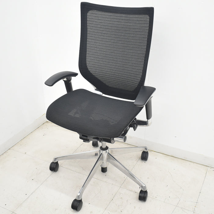 【中古】オカムラ バロン ハイバック 可動肘 ポリッシュ 2025071703【中古オフィス家具】