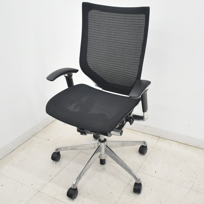 【中古】オカムラ バロン ハイバック 可動肘 ポリッシュ 2025071704【中古オフィス家具】