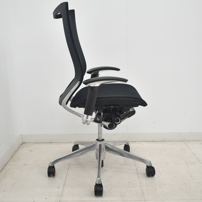 【中古】オカムラ バロン ハイバック 可動肘 ポリッシュ 2025071704【中古オフィス家具】