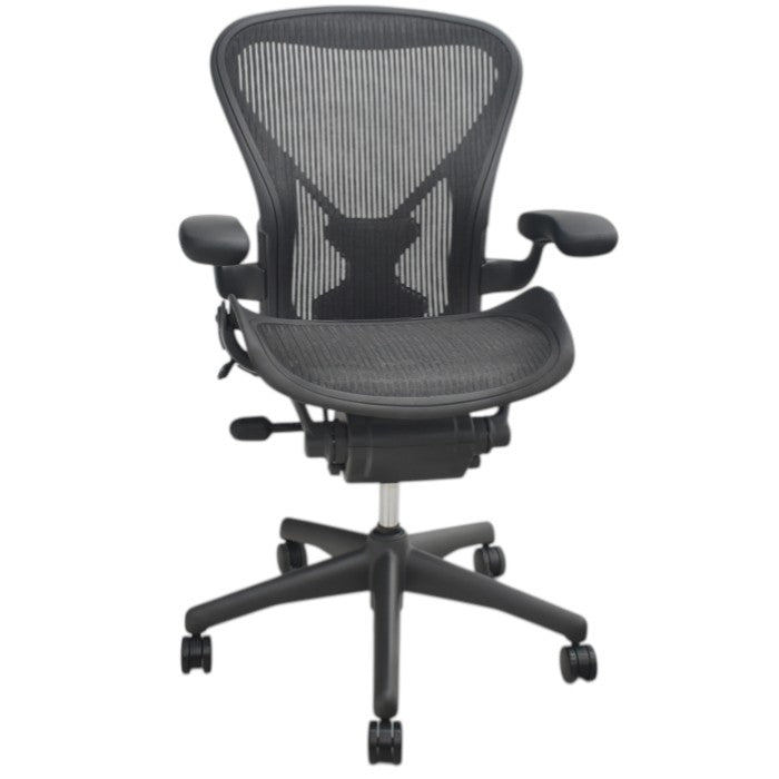 Herman Miller アーロンチェア Bタイプ 固定肘 中古】ハーマンミラー アーロンチェア Bサイズ 固定肘 前傾