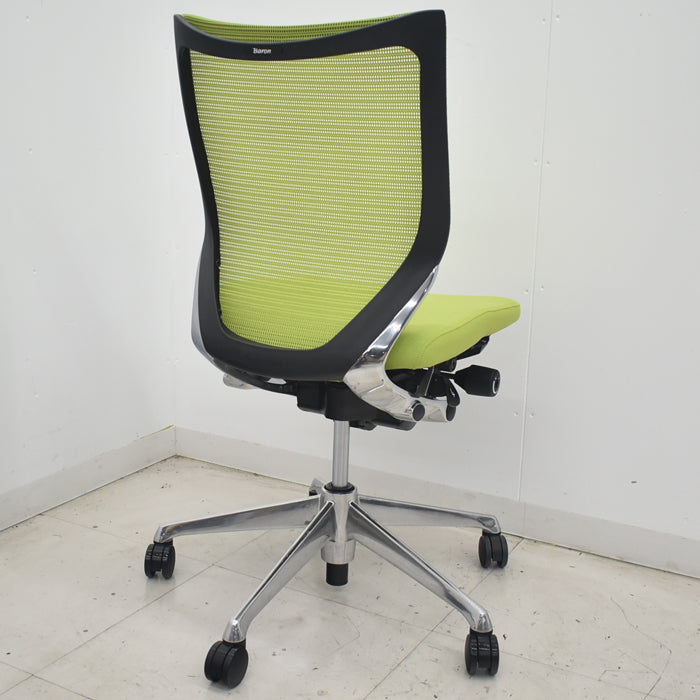 【中古】オカムラ バロン ローバック ポリッシュ脚 肘なし 2025072406【中古オフィス家具】
