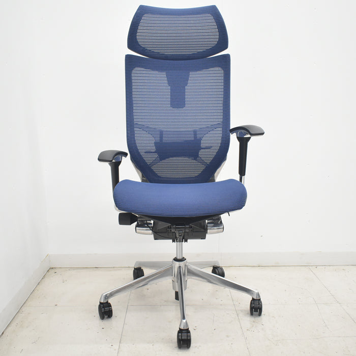 【中古】オカムラ バロン エクストラハイバック 可動ヘッドレスト 可動肘 ポリッシュ ランバーサポート 2020年製 2025080607【中古オフィス家具】