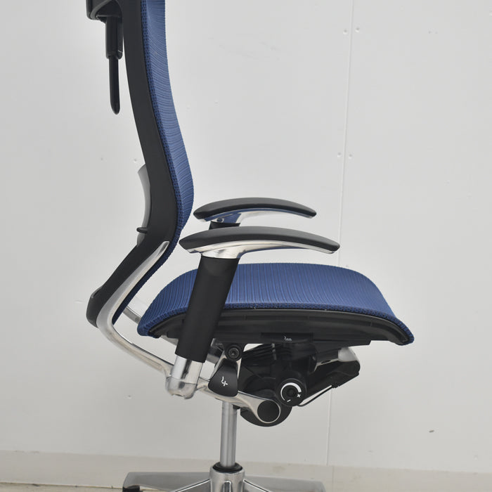 【中古】オカムラ バロン エクストラハイバック 可動ヘッドレスト 可動肘 ポリッシュ ランバーサポート 2020年製 2025080607【中古オフィス家具】