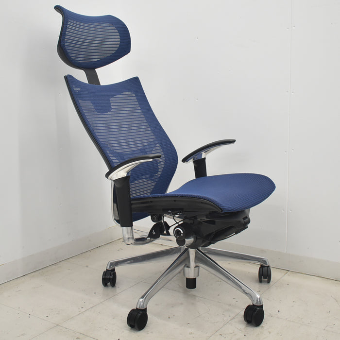 【中古】オカムラ バロン エクストラハイバック 可動ヘッドレスト 可動肘 ポリッシュ ランバーサポート 2020年製 2025080607【中古オフィス家具】