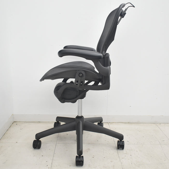 【中古】ハーマンミラー アーロンチェア Bサイズ スタンダード ハンガー ランバーサポート 肘レバータイプ 2025081803【中古オフィス家具】