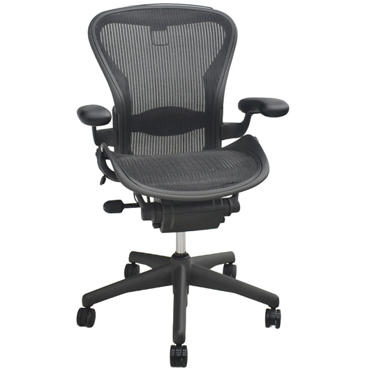 【中古】ハーマンミラー アーロンチェア Bサイズ スタンダード ハンガー ランバーサポート 2025081803【中古オフィス家具】