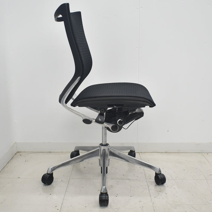 【中古】オカムラ バロン ローバック 肘なし ポリッシュ 2025081807【中古オフィス家具】