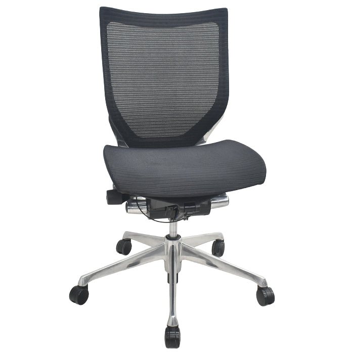 【中古】オカムラ バロン ローバック 肘なし ポリッシュ 2025081807【中古オフィス家具】