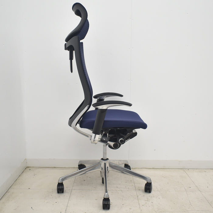 【中古】オカムラ バロン エクストラハイバック 可動ヘッドレスト 可動肘 ポリッシュ 2025082101【中古オフィス家具】