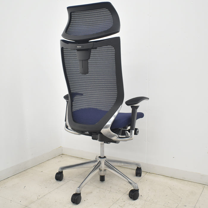 【中古】オカムラ バロン エクストラハイバック 可動ヘッドレスト 可動肘 ポリッシュ 2025082101【中古オフィス家具】