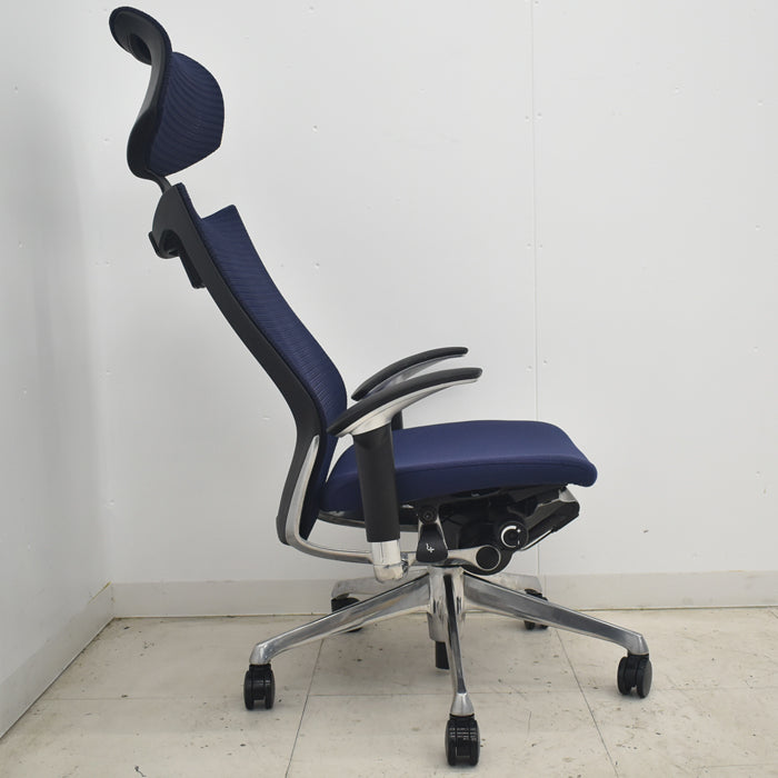 【中古】オカムラ バロン エクストラハイバック 可動ヘッドレスト 可動肘 ポリッシュ 2025082101【中古オフィス家具】