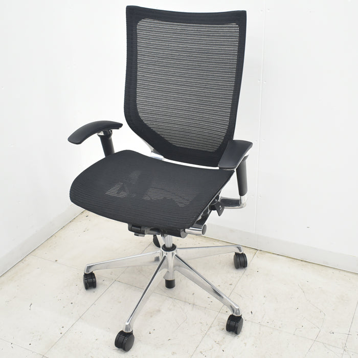 【中古】オカムラ バロン ハイバック 可動肘 ポリッシュ 2019年製 2025082102【中古オフィス家具】