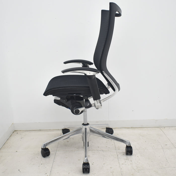 【中古】オカムラ バロン ハイバック 可動肘 ポリッシュ 2019年製 2025082102【中古オフィス家具】